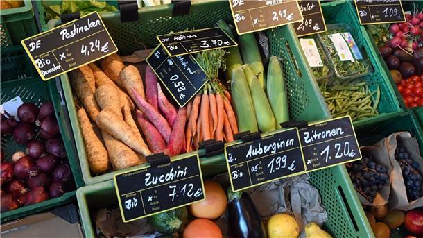 Bio-Landwirtschaft wächst leicht - kommt bald mehr Tempo? Bio-Gemüse in einem Laden: Die Bundesregierung will das Bio-Wachstum mit verschiedenen Maßnahmen ankurbeln.
