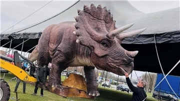 Eine Dinosaurier-Ausstellungsfigur