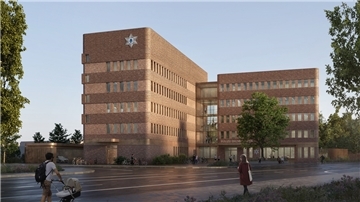 Blick auf das neue Polizeirevier in Geestemünde