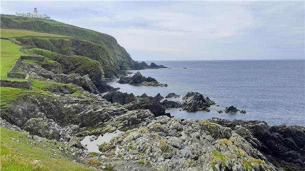 Warum Nordenhams Nordsee-Radler um ein Haar die Shetlands nicht erreicht hätte Blick auf das Sumburgh Head Lighthouse ganz im Süden der Shetland-Inseln