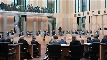 Blick in den Deutschen Bundesrat in Berlin.