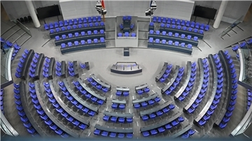 Blick in den Plenarsaal des Bundestags.