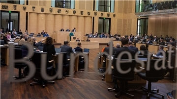 Blick in den Plenarsaal während der Sitzung im Bundesrat.