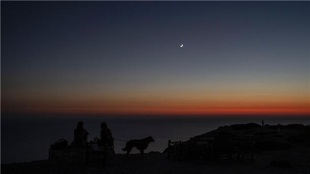 Hunderte Migranten im Mittelmeer südlich von Kreta gerettet Blick von der Insel Gavdos auf das Libysche Meer.