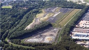 Luftbild von der Deponie