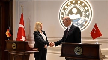 Bundesinnenministerin Nancy Faeser trifft den türkischen Innenminister Süleyman Soylu in Ankara.