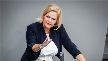 Bundesinnenministerin Nancy Faeser wünscht sich eine europäische Lösung in der Migrationspolitik.