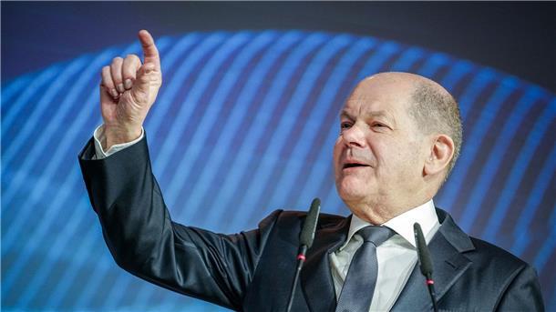 Bundeskanzler Olaf Scholz beim Deutschen Bankentag des Bundesverbands deutscher Banken (BdB).