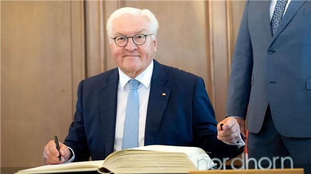 Bundespräsident Frank-Walter Steinmeier lobt die Stadt Nordhorn für ihren erfolgreichen Strukturwandel. 
