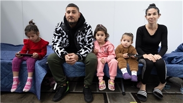 Flüchtlingsfamilie