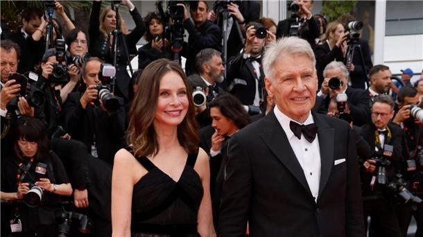 Neuer „Indiana Jones“-Film mit Harrison Ford in Cannes Calista Flockhart und Harrison Ford bei der „Indiana Jones“-Premiere in Cannes.