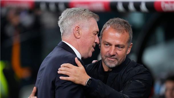 Carlo Ancelotti (l.) hatte mit Hansi Flick kein Problem, wohl aber mit dessen Assistenten Marcus Sorg.