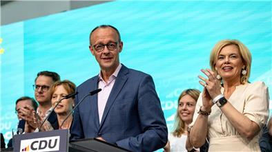 CDU-Chef Friedrich Merz forderte die Bundesregierung aus SPD, FDP und Grünen auf zu akzeptieren, dass die Union in Deutschland die Europawahl gewonnen hat.