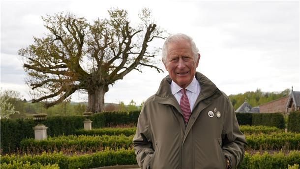 Charles vor der „Alten Platane“ im Garten von Dumfries House.