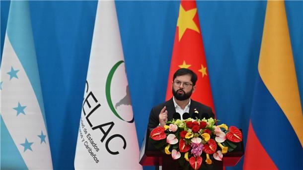 Chiles Präsident Boric forderte eine gemeinsame Umsetzung von Chinas Plänen. 