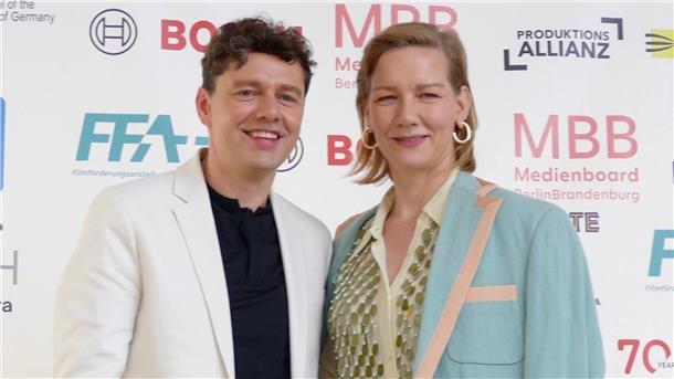 Christian Friedel und Sandra Hüller kommen zum traditionellen Empfang der deutschen Oscar-Anwärter in der historischen Villa Aurora in Pacific Palisades.