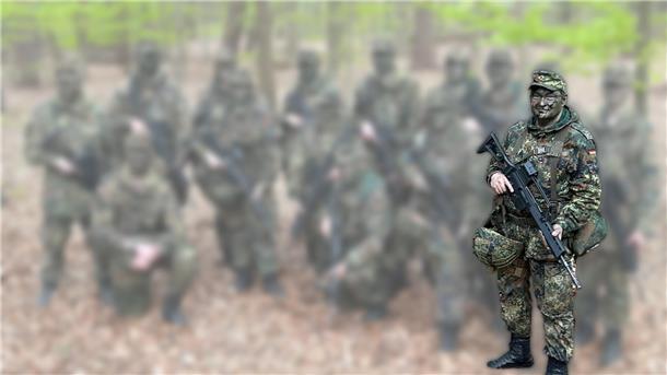 Christian Heske ist einer der ersten zwölf Zivilisten, die sich schon seit bald einem Jahr für die Heimatschutzkompanie Bremerhaven der Bundeswehr ausbilden lassen.