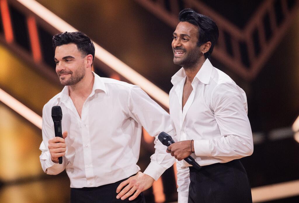 Kelly-Spross tanzt bei „Let’s Dance“ allen davon Coach Biyon Kattilathu (r) und Food-Creator Stefano Zarrella, der von Juror Joachim Llambi einiges zu hören bekam.