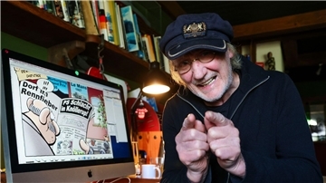 Comiczeichner Rötger Feldmann („Brösel“) wird 75 Jahre alt. (Foto Produktion)