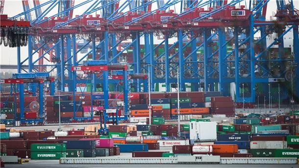 Berlin will Russland-Klausel für Exportverträge Containerbrücken am Terminal Burchardkai (CTB) der Hamburger Hafen und Logistik AG (HHLA).