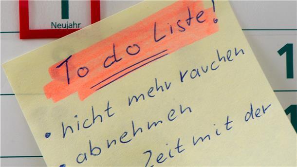Da hilft keine To-do-Liste: Ein Großteil derjenigen, die zum Jahreswechsel gute Vorsätze hegen, haben diese im Februar bereits über Bord geworfen.