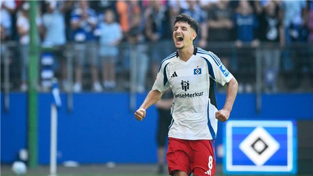HSV feiert 4:1-Heimsieg über Preußen Münster Daniel Elfadli traf zum 2:0 für den HSV.