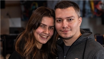 Daria Sokolovska und Maksym Perekhozhuk