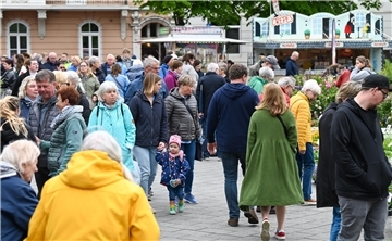 Das alljährliche Blütenfest auf dem Konrad-Adenauer-Platz zieht wieder eine groß...