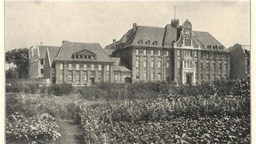 Das Amtsgericht in Lehe mit Dienstwohnung und Gefängnis im Jahr 1927.