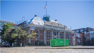 Eingerüstete Schuchmann-Villa
