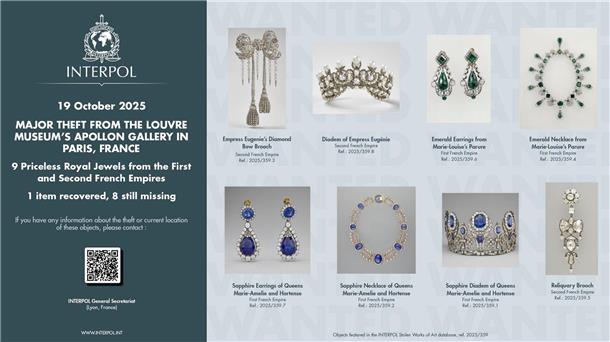 BKA und Interpol fahnden nach gestohlenen Louvre-Juwelen Das BKA und Interpol sind nach dem Einbruch in den Louvre in die Fahndung einbezogen (Handout-Foto).