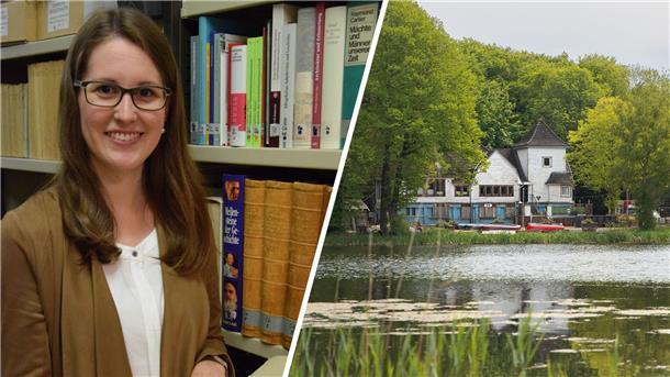 Das Bootshaus im Blick: Jessica Pannier ist Expertin für historisch bedeutsame Bauwerke.