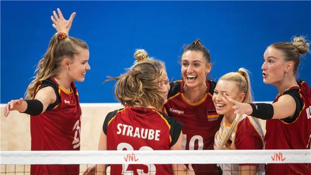 Volleyballerinnen vor schwerer Aufgabe in Nationenliga Das deutsche Team siegte zum Abschluss.