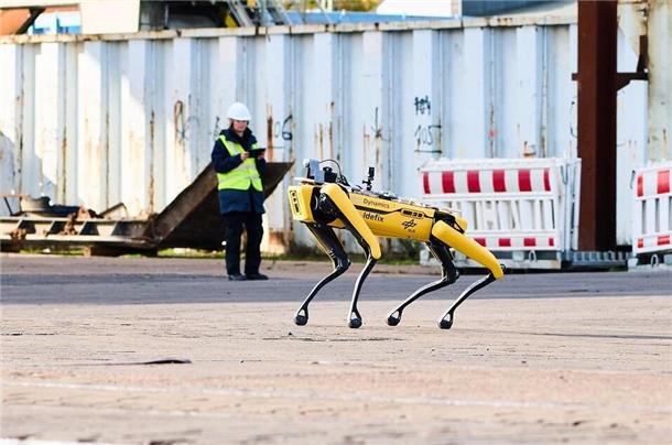 Ein Roboter-Hund im Hafeneinsatz
