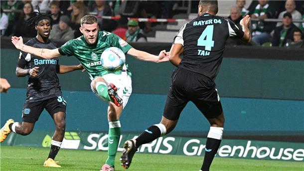 Zweimal geführt: Leverkusen verspielt Sieg in Bremen Das erste Heimtor der Saison erzielt Marvin Ducksch.