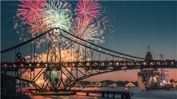 Das Feuerwerk wird am Sonntagabend wieder ein Höhepunkt des Wochenendes an der Jade sein.