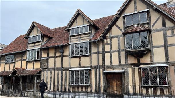 Das Geburtshaus von William Shakespeare in der englischen Stadt Stratford-upon-Avon.