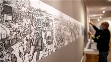 Das Graphic Novel „1. Juli 1916, Der Erste Weltkrieg: Die Schlacht an der Somme" von Joe Sacco wird in der Ausstellung im Wilhelm Wagenfeld Haus gezeigt.