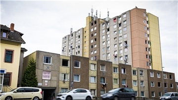 Das Hochhaus nahe dem Göttinger Bahnhof ist verwahrlost. 