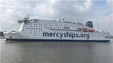 Das Krankenhausschiff "Global Mercy"
