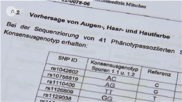 Das Institut für Rechtsmedizin in München hat eine ganz neue DNA-Analyse entwickelt. Damit kann man genaue Aussagen über das Aussehen des mutmaßlichen Täters treffen.