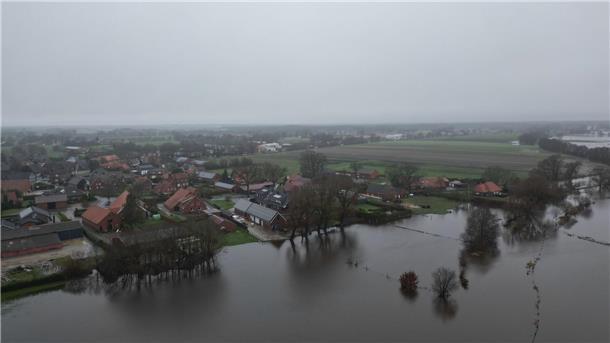 Millionenschäden durch Sturm, Hagel und Überschwemmungen Das Jahr 2024 begann in Niedersachsen mit Überschwemmungen in vielen Teilen des Landes - das schlägt sich in den Schadenssummen der Versicherer nieder. (Archivfoto)