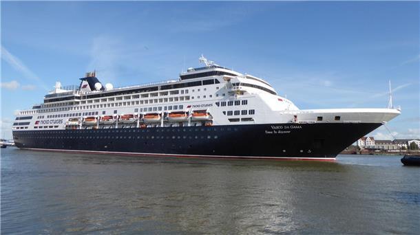 Das Kreuzfahrtschiff „Vasco da Gama“ kommt bis Anfang September mehrfach nach Bremerhaven.