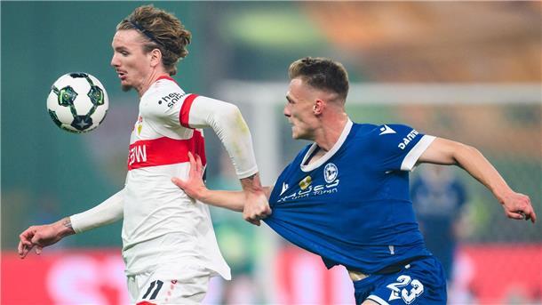 Das letzte Finale des DFB-Pokals gewann der VfB Stuttgart mit Nick Woltemade (links) gegen Arminia Bielefeld.