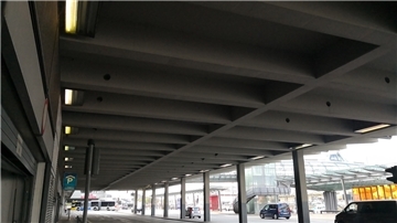 Blick in die überbaute Columbusstraße