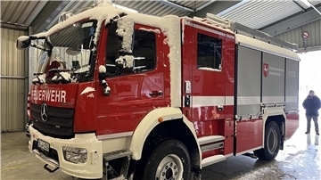 Das Löschgruppen-Fahrzeug Katastrophenschutz wird zurzeit in der FTZ für den Einsatz in der Gemeinde zusätzlich ausgerüstet. Foto: Feuerwehr Beverstedt