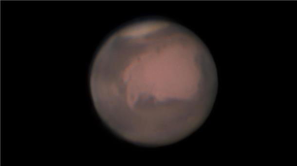 Das Mars-Bild wurde am 10. Januar mit dem C14 der Sternwarte Nordenham aufgenommen.
