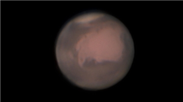 Das Mars-Bild wurde am 10. Januar mit dem C14 der Sternwarte Nordenham aufgenommen.