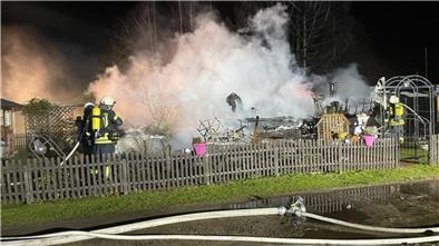 Das Mobilheim in Zeven brannte vollständig nieder.