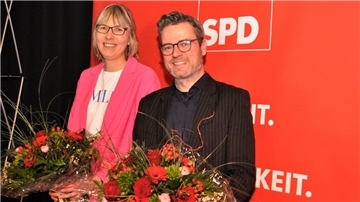 Das neue Führungsduo der Wesermarsch-SPD: Regina Neuke aus Lemwerder und Nils Humboldt aus Nordenham.